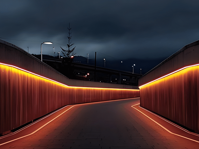 Ambient Lighting for Park Walkway at Night