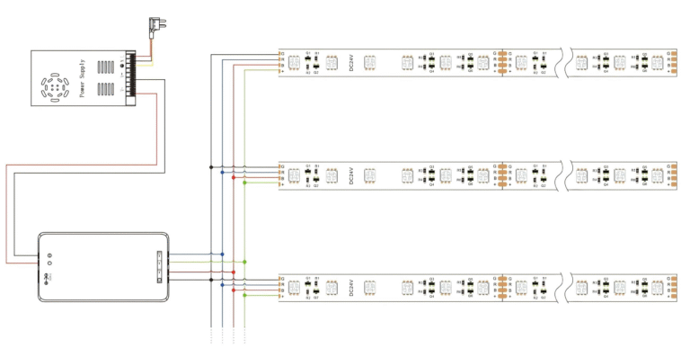 RGB SMD LED Strip Wiring Diagram