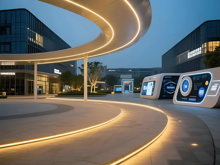 building outline lighting design for architectural night projects