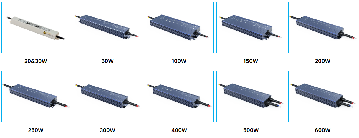 IP67 waterproof non dimmable LED power supply for LED strip lighting manufacturer and commercial project use
