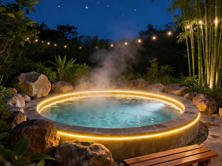 waterproof LED strip lighting for spa and hot spring ambient illumination