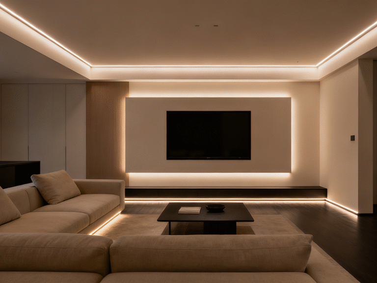 mini neon light strip for living room ambient lighting with modern design