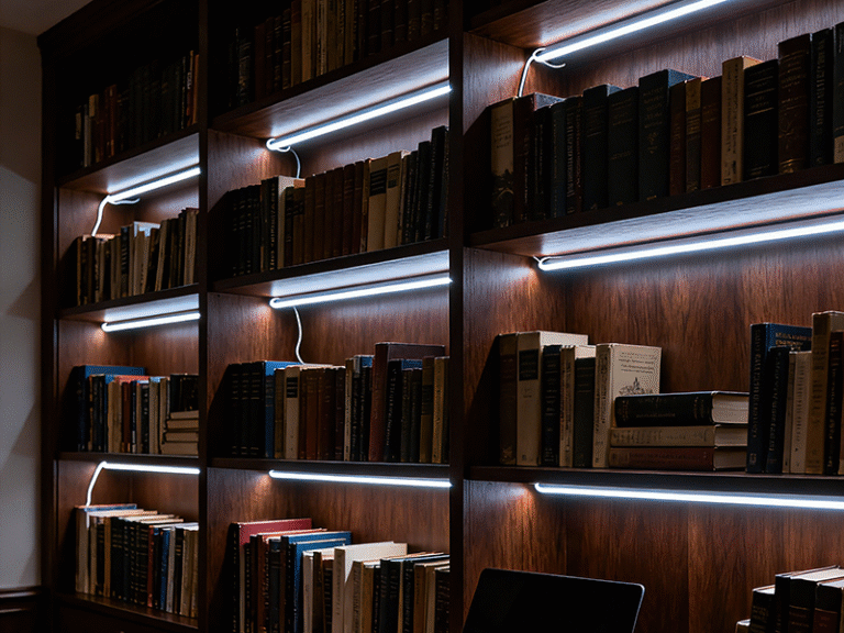free cut LED neon strip for bookshelf lighting with continuous light effect