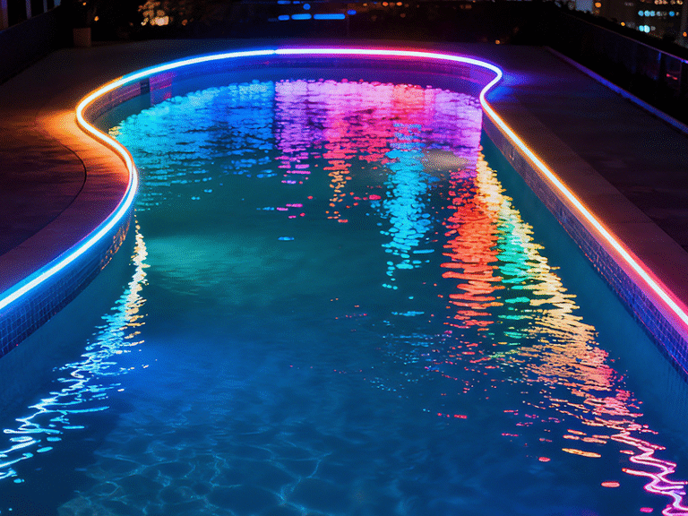 IP68 waterproof LED strip lights for swimming pool edge lighting