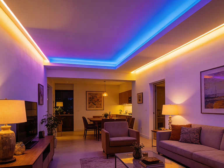 COB side emitting LED strip for baseboard and wall corner lighting