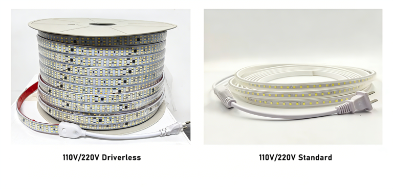 comparison between high voltage 110V 220V LED strip light and low voltage LED strip light for installation and performance