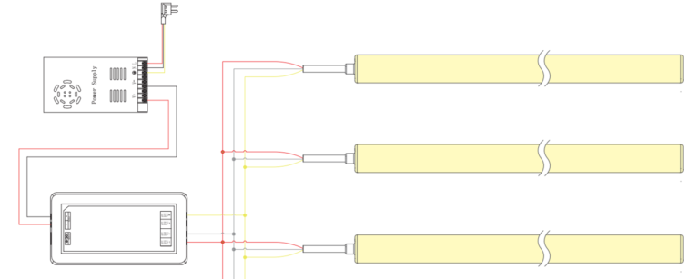 dual color LED strip wiring diagram warm white and cool white connection