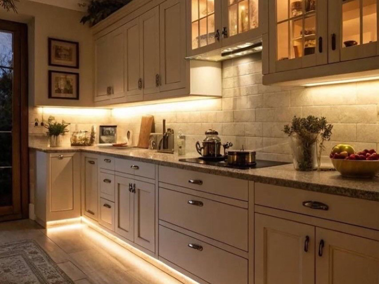Hidden ultra thin LED strip for under cabinet lighting solution