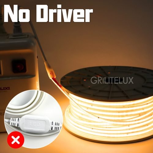driverless cob led strip 110v 220v high voltage lighting