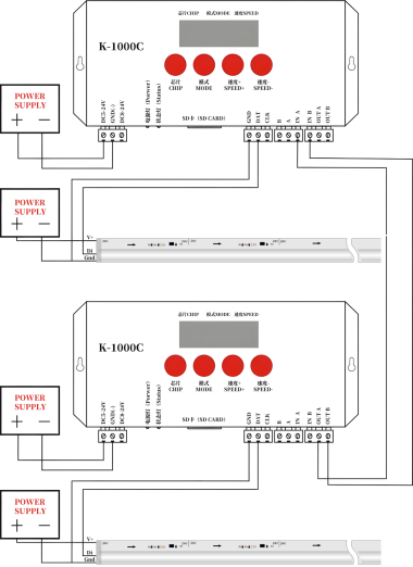 cob-led-strip-driver-connection