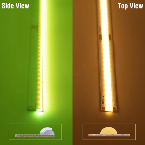 Side emitting cob light strip VS Top view cob light strip